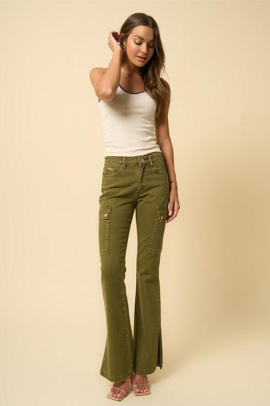 Mid Rise Flare Jeans- Doss Dollz