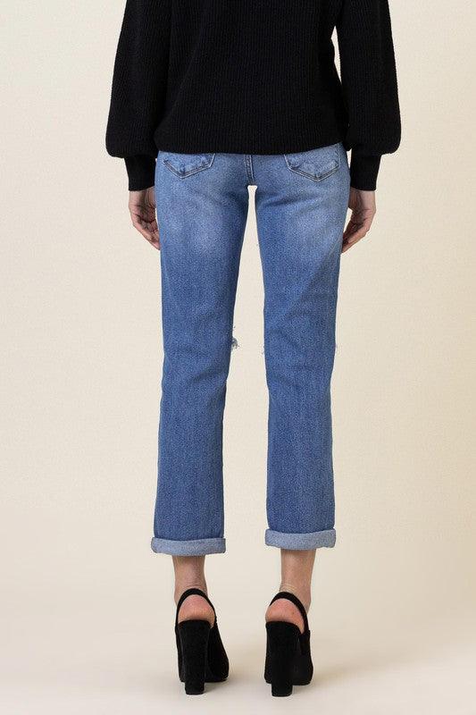 Mid Rise Flare Jeans- Doss Dollz