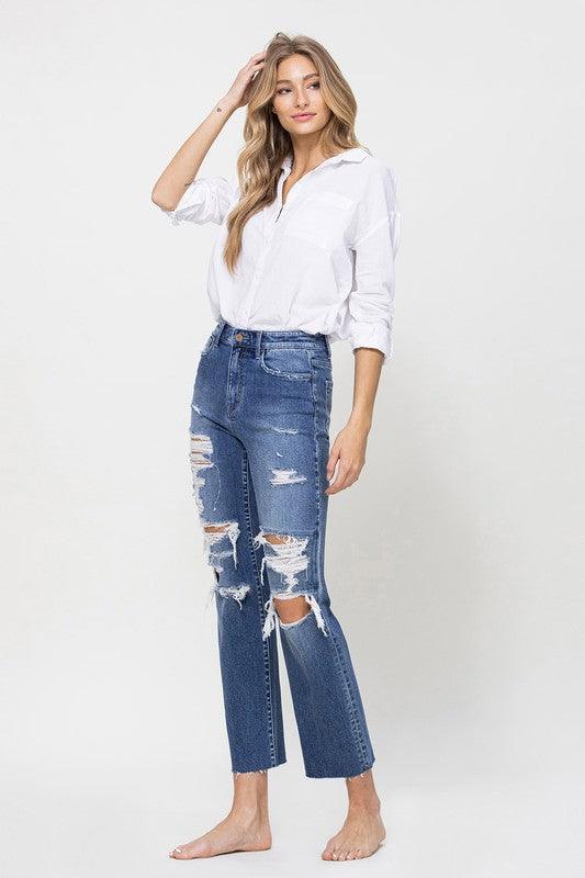 Mid Rise Flare Jeans- Doss Dollz