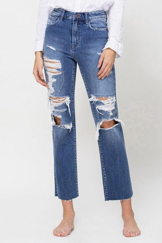 Mid Rise Flare Jeans- Doss Dollz