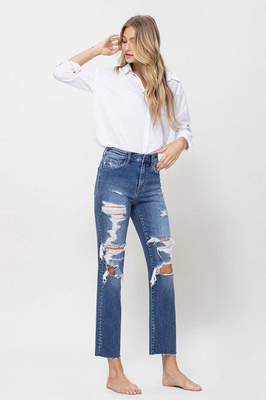 Mid Rise Flare Jeans- Doss Dollz