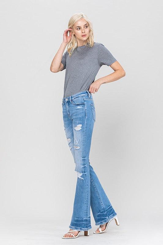 Mid Rise Flare Jeans- Doss Dollz