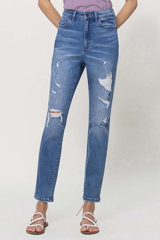 Mid Rise Flare Jeans- Doss Dollz