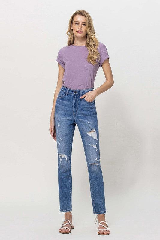 Mid Rise Flare Jeans- Doss Dollz