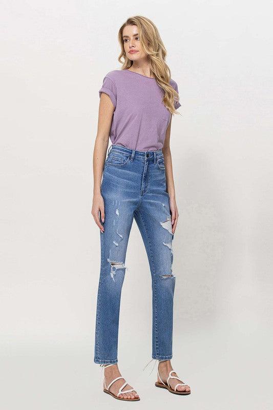 Mid Rise Flare Jeans- Doss Dollz