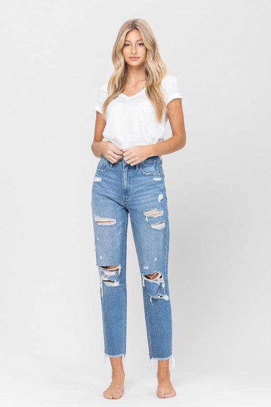 Mid Rise Flare Jeans- Doss Dollz