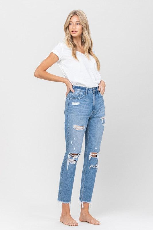 Mid Rise Flare Jeans- Doss Dollz