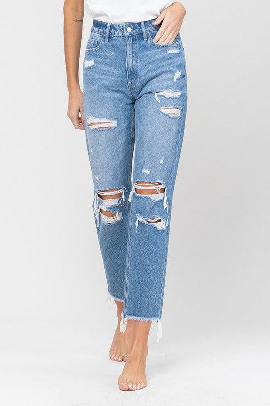 Mid Rise Flare Jeans- Doss Dollz