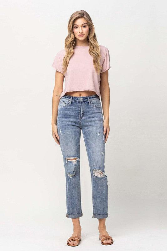 Mid Rise Flare Jeans- Doss Dollz