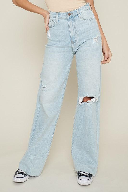 Mid Rise Flare Jeans- Doss Dollz