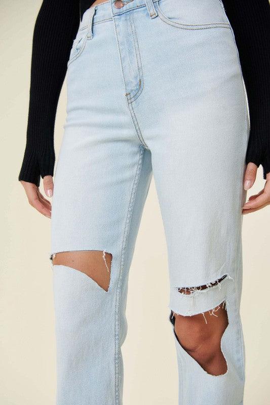 Mid Rise Flare Jeans- Doss Dollz