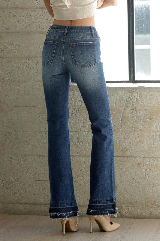 Mid Rise Flare Jeans- Doss Dollz