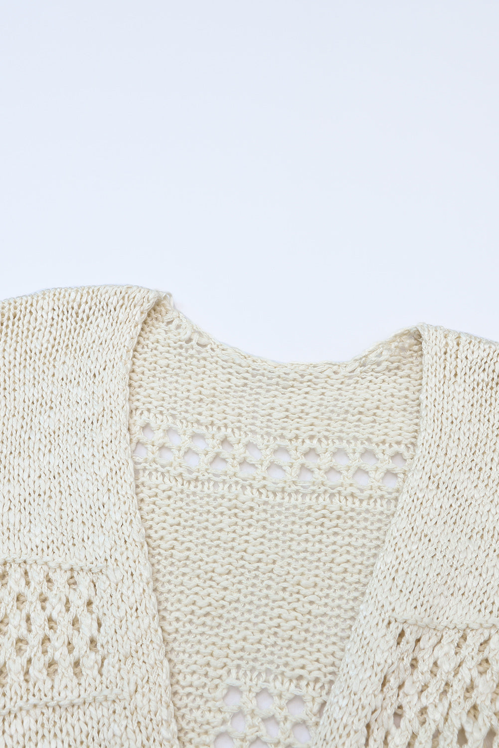 Hollowed Knit Dolman Sleeve Cardigan