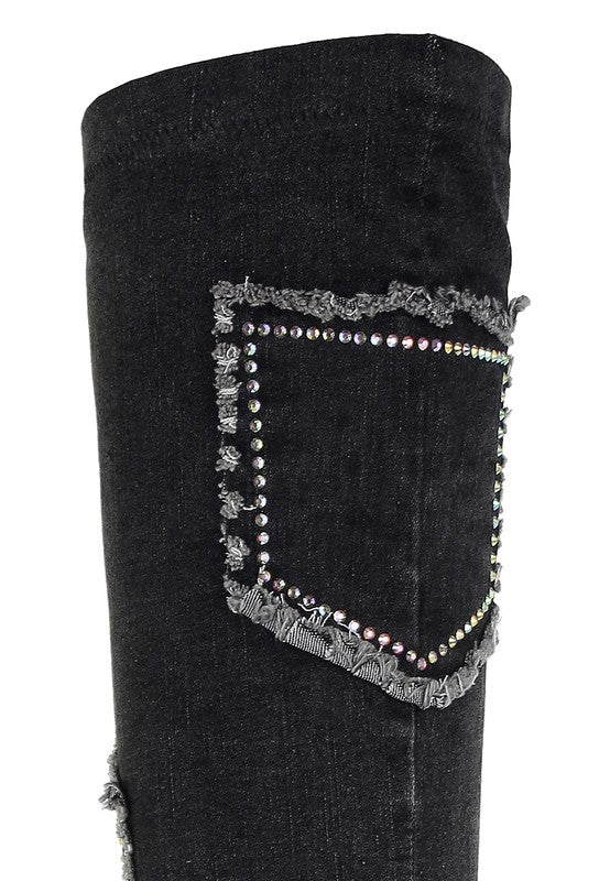 Mid Rise Flare Jeans- Doss Dollz