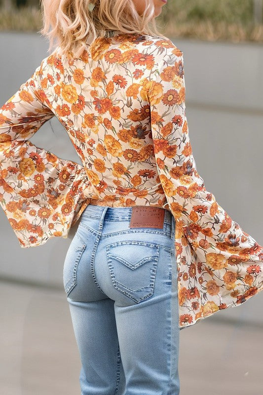 Mid Rise Flare Jeans- Doss Dollz