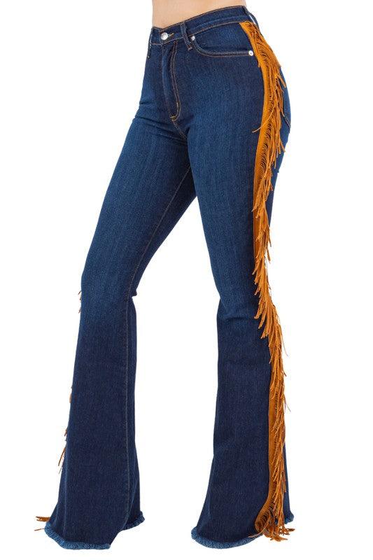 Mid Rise Flare Jeans- Doss Dollz