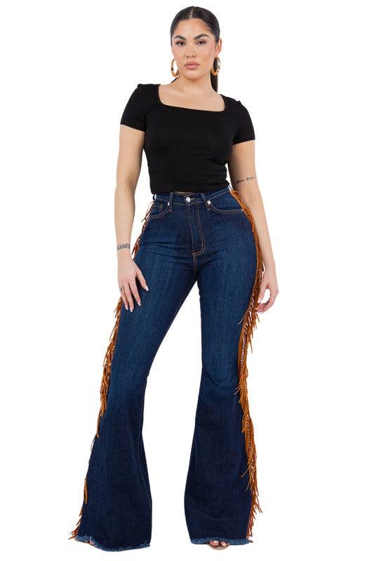 Mid Rise Flare Jeans- Doss Dollz