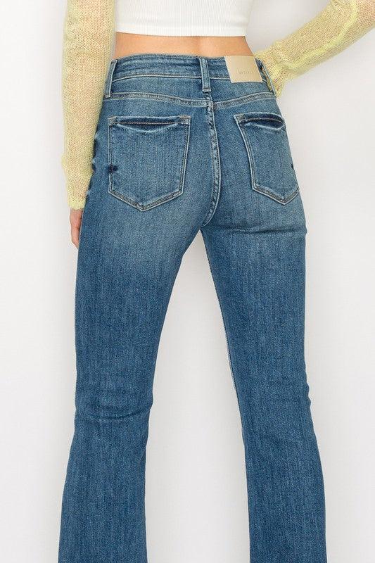 Mid Rise Flare Jeans- Doss Dollz