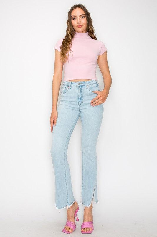 Mid Rise Flare Jeans- Doss Dollz