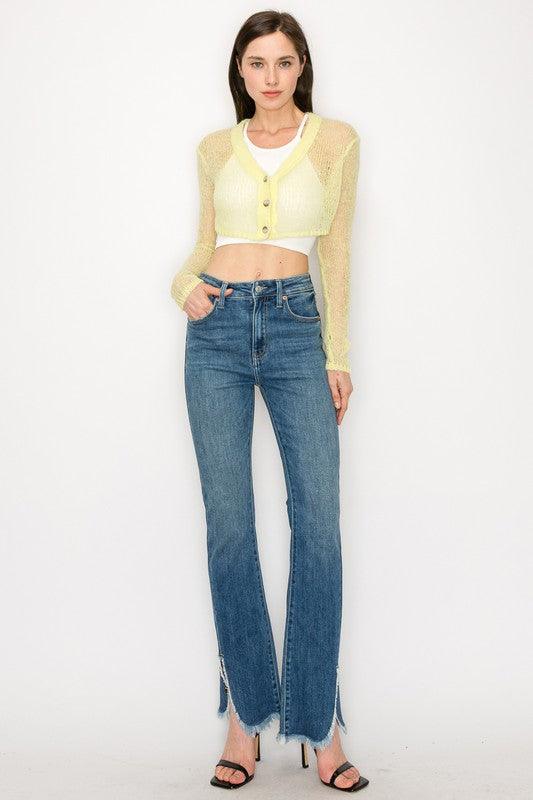 Mid Rise Flare Jeans- Doss Dollz