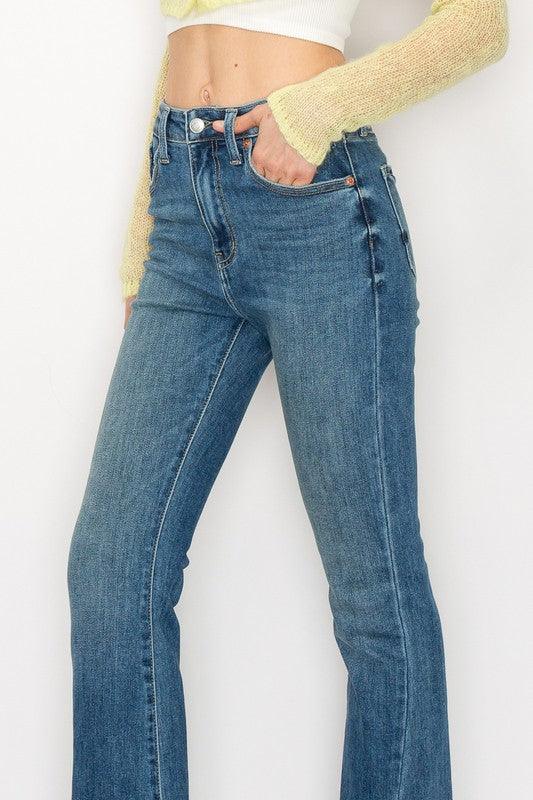 Mid Rise Flare Jeans- Doss Dollz