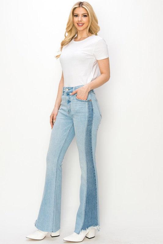 Mid Rise Flare Jeans- Doss Dollz