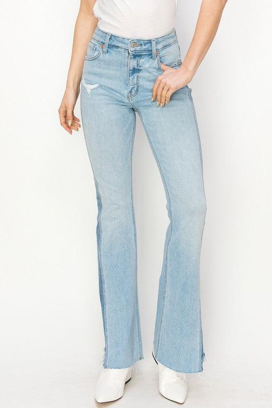 Mid Rise Flare Jeans- Doss Dollz