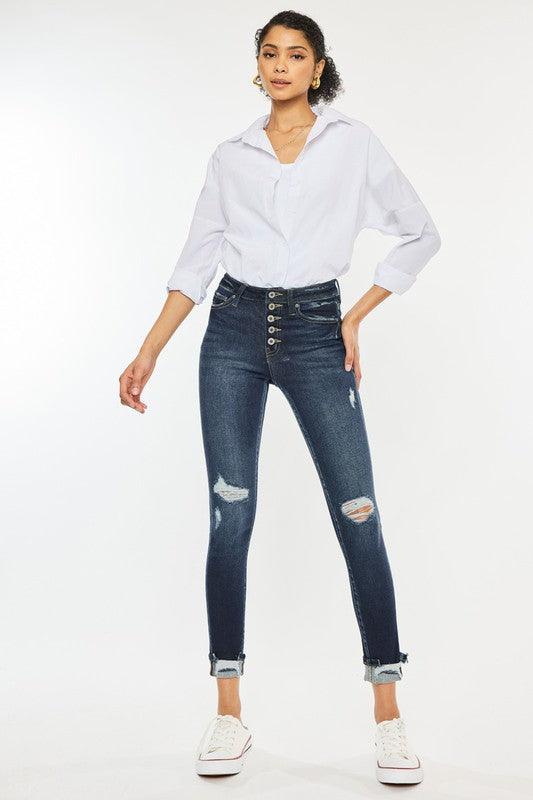 Mid Rise Flare Jeans- Doss Dollz