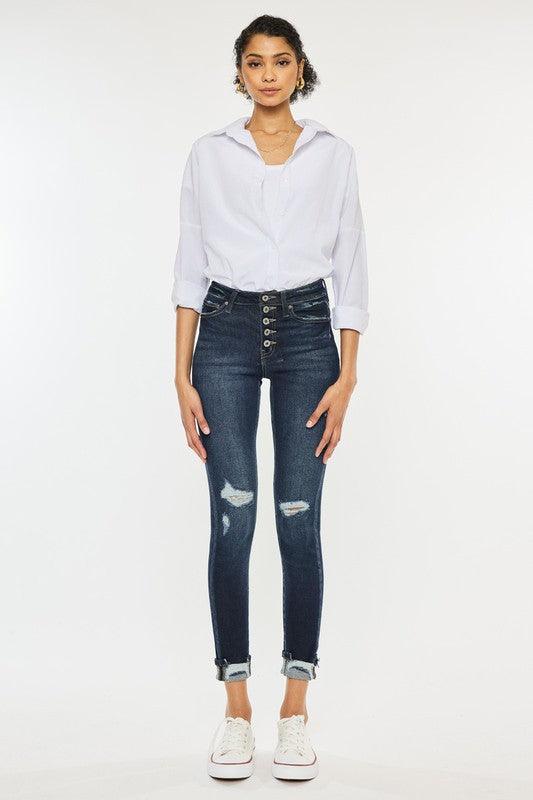 Mid Rise Flare Jeans- Doss Dollz