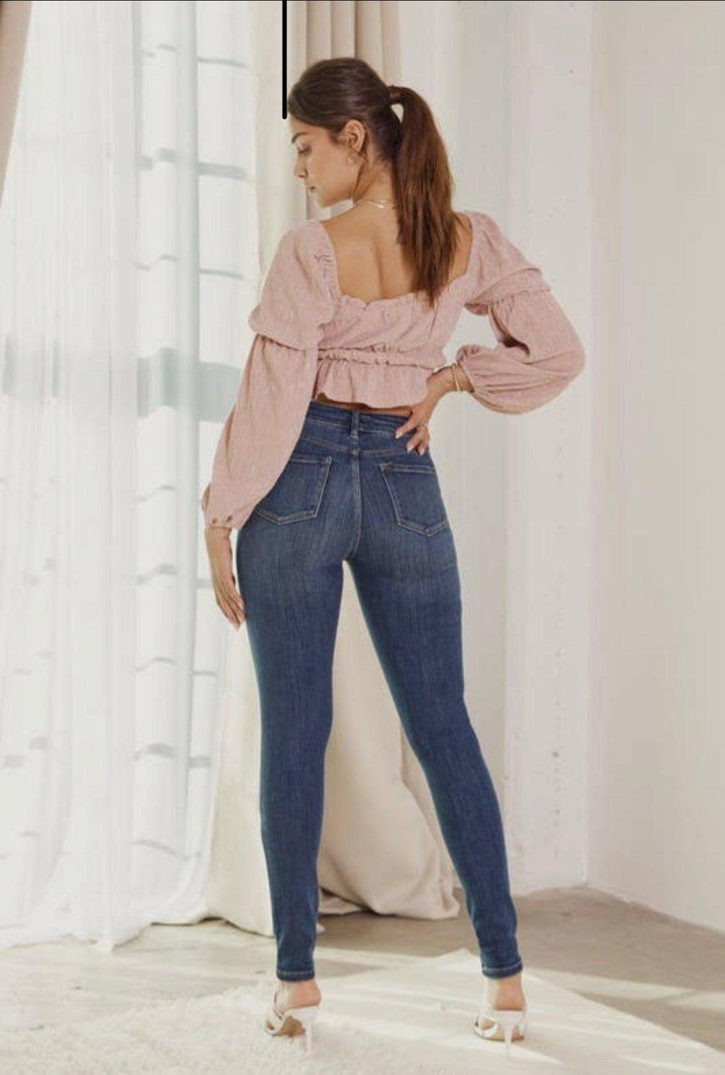 Mid Rise Flare Jeans- Doss Dollz