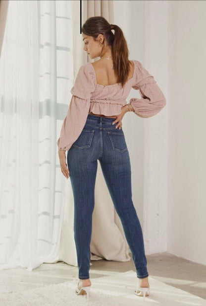 Mid Rise Flare Jeans- Doss Dollz
