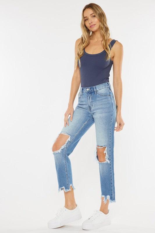 Mid Rise Flare Jeans- Doss Dollz