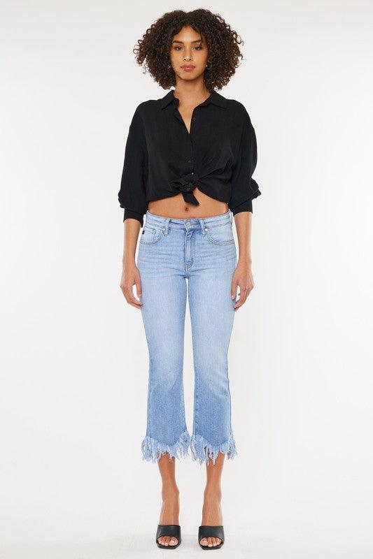 Mid Rise Flare Jeans- Doss Dollz