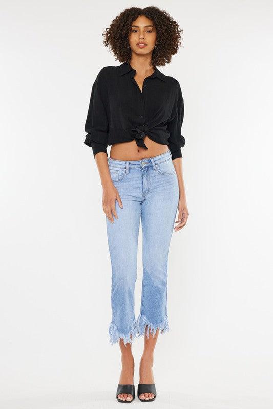 Mid Rise Flare Jeans- Doss Dollz