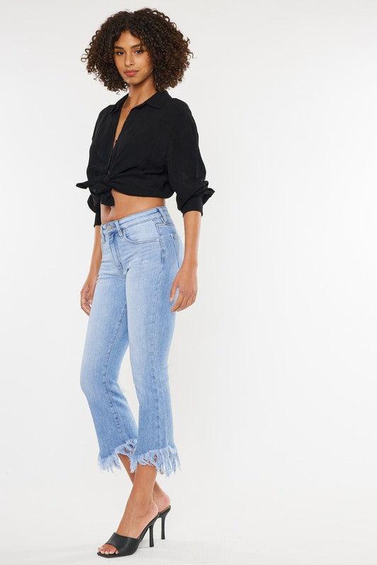 Mid Rise Flare Jeans- Doss Dollz