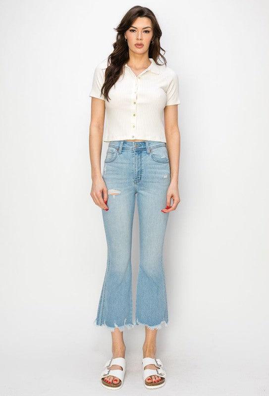 Mid Rise Flare Jeans- Doss Dollz