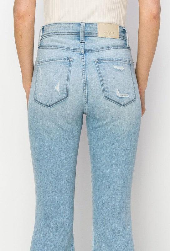 Mid Rise Flare Jeans- Doss Dollz