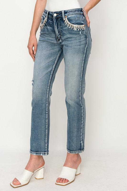 Mid Rise Flare Jeans- Doss Dollz