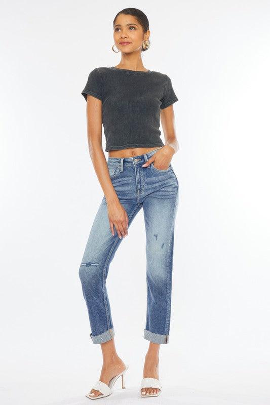 Mid Rise Flare Jeans- Doss Dollz