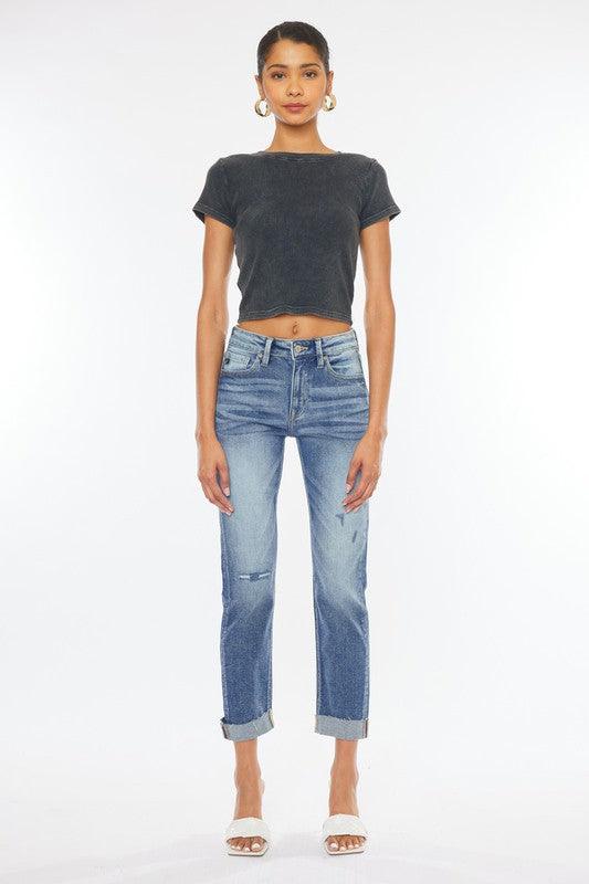 Mid Rise Flare Jeans- Doss Dollz