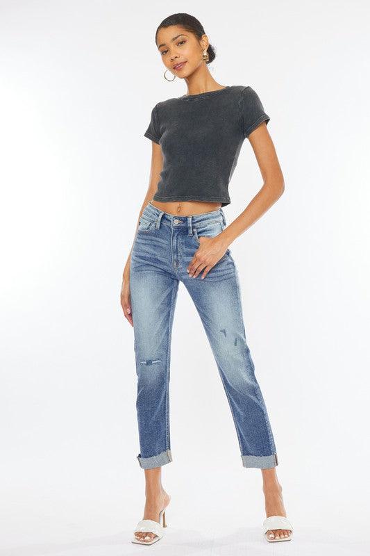 Mid Rise Flare Jeans- Doss Dollz