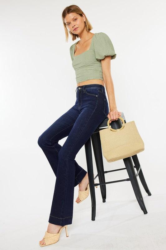 Mid Rise Flare Jeans- Doss Dollz