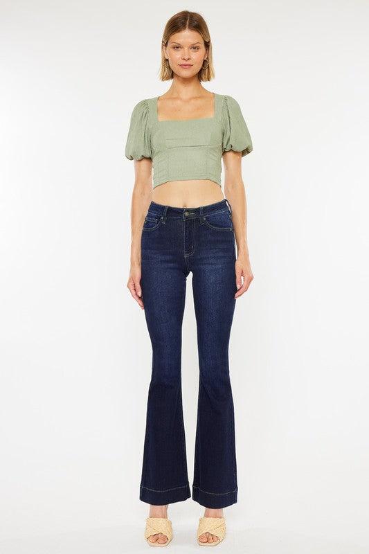 Mid Rise Flare Jeans- Doss Dollz