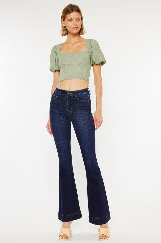 Mid Rise Flare Jeans- Doss Dollz