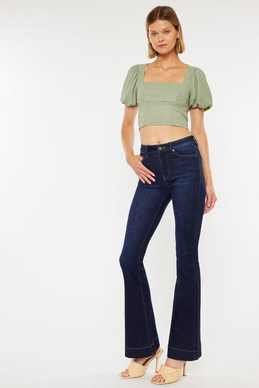 Mid Rise Flare Jeans- Doss Dollz