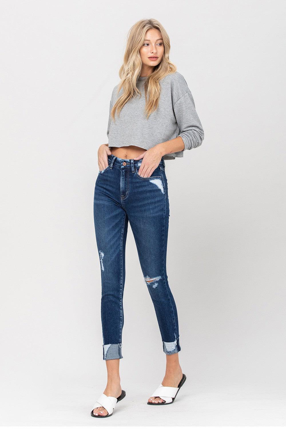 Mid Rise Flare Jeans- Doss Dollz