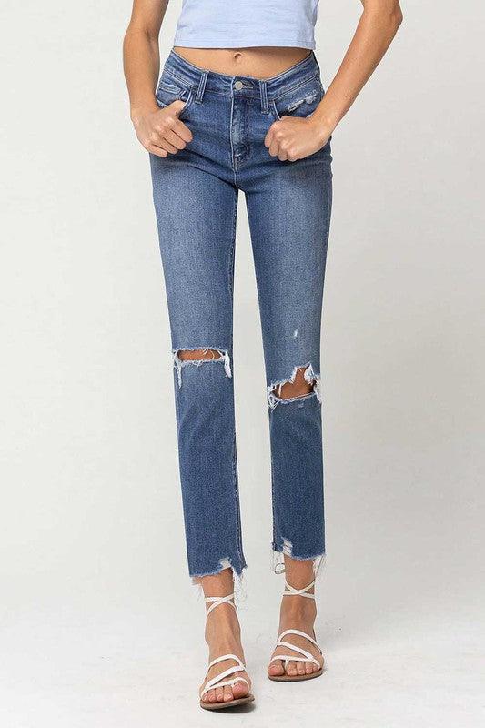 Mid Rise Flare Jeans- Doss Dollz