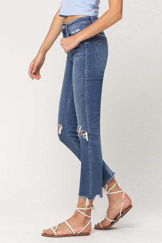 Mid Rise Flare Jeans- Doss Dollz