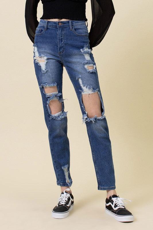 Mid Rise Flare Jeans- Doss Dollz