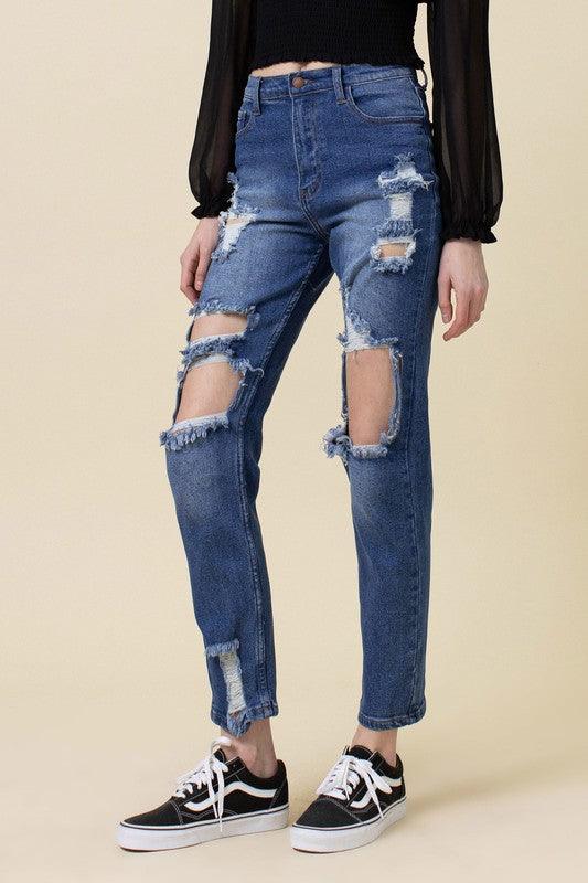 Mid Rise Flare Jeans- Doss Dollz